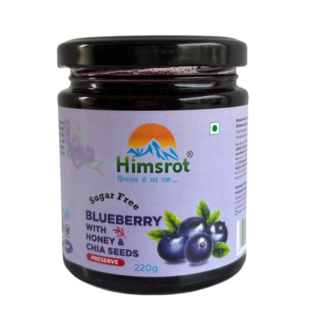 Himsrot Blueberry Preserve with Honey & Chia Seeds 220gm