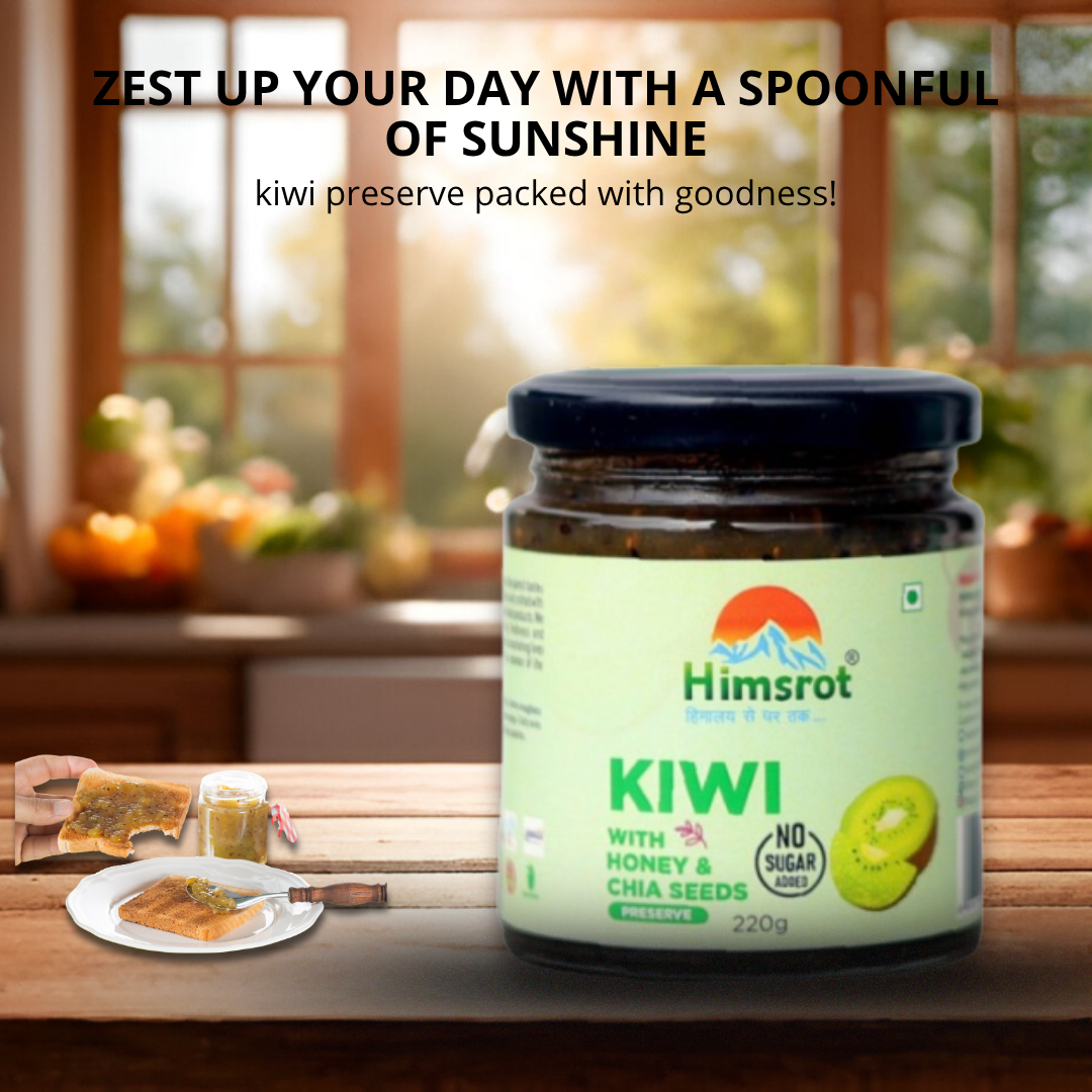 Himsrot Kiwi Preserve with Honey & Chia Seeds 220gm