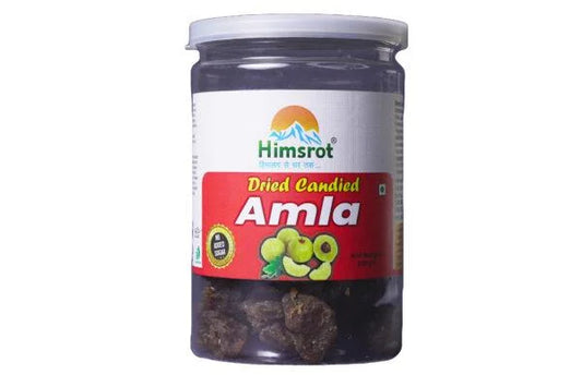 Himsrot Dried Premium Amla Candies (No Sugar) from Himalayas 100% Natural, 200g
