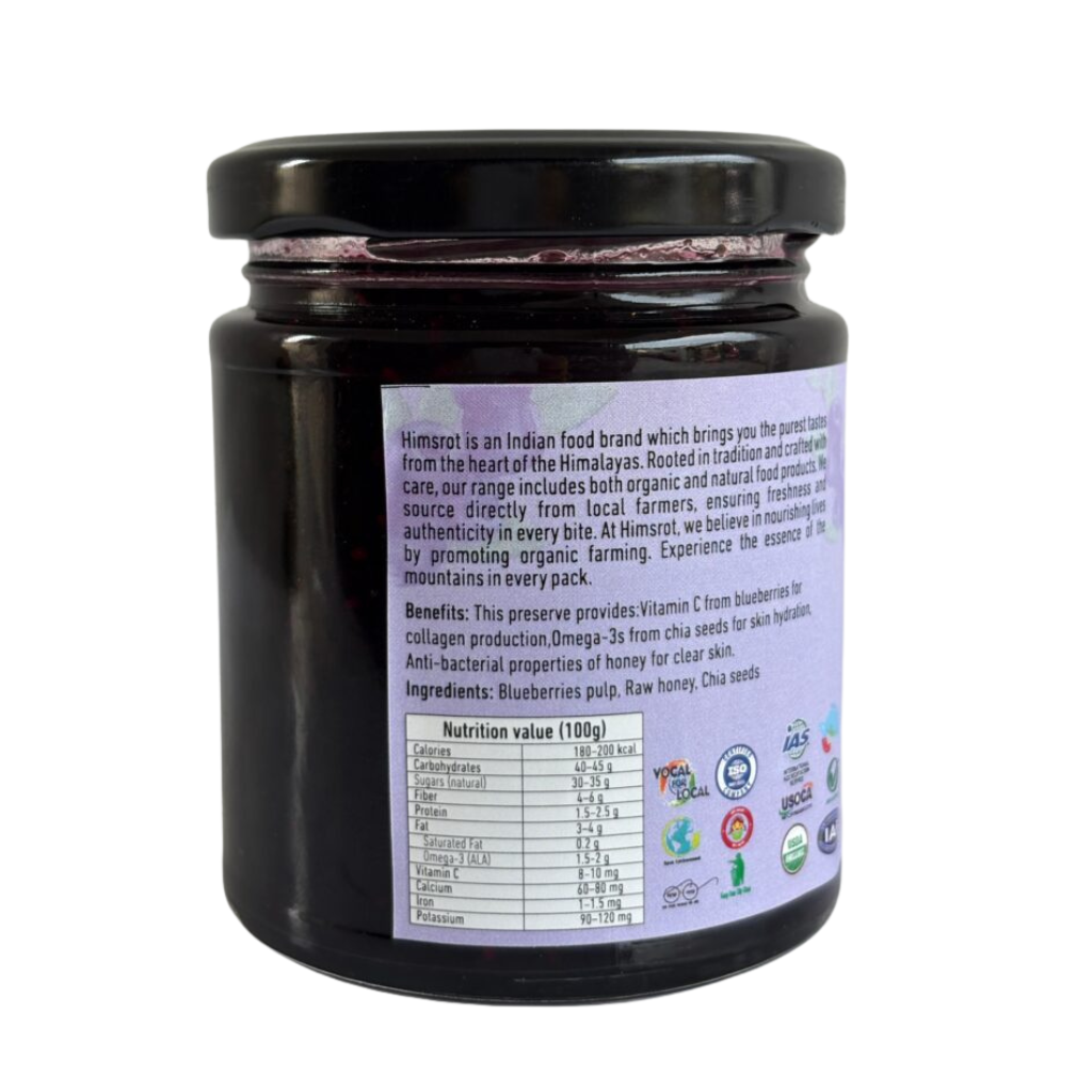 Himsrot Blueberry Preserve with Honey & Chia Seeds 220gm