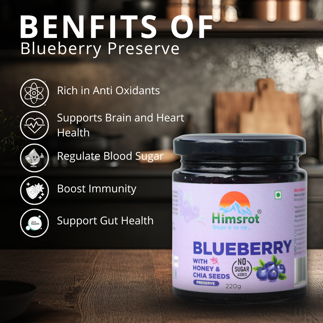 Himsrot Blueberry Preserve with Honey & Chia Seeds 220gm