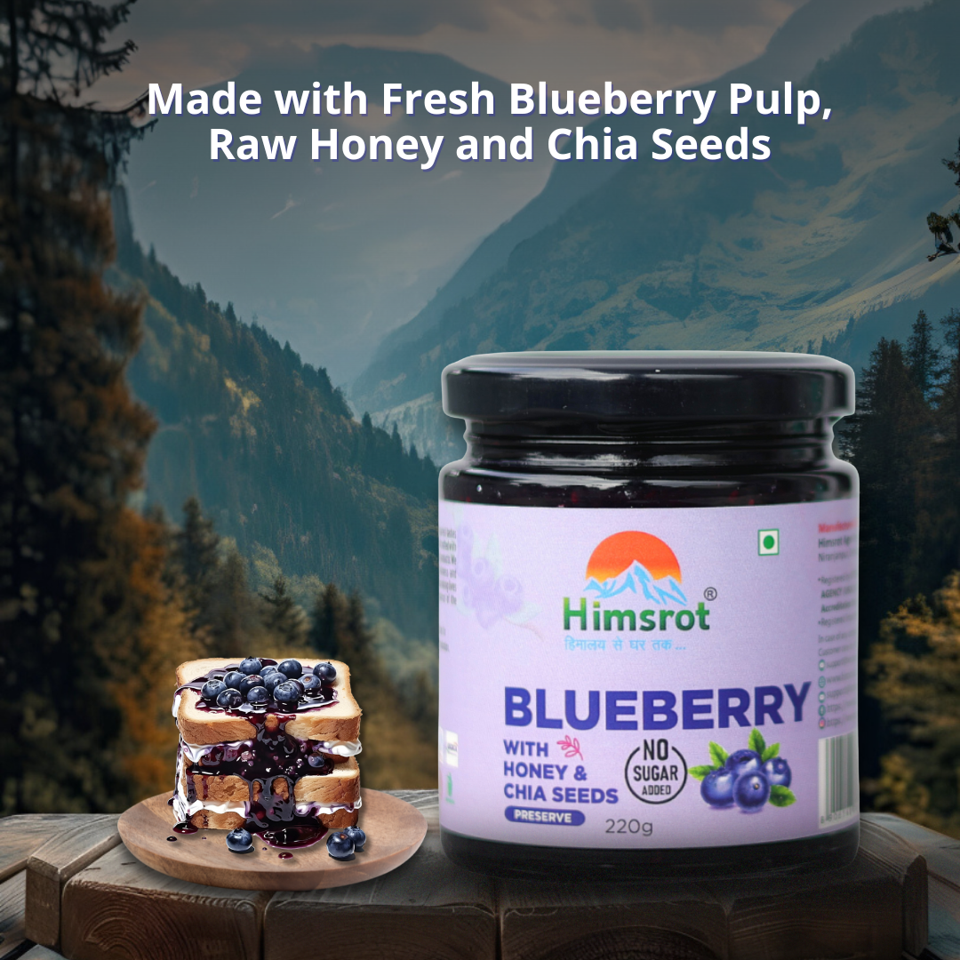 Himsrot Blueberry Preserve with Honey & Chia Seeds 220gm