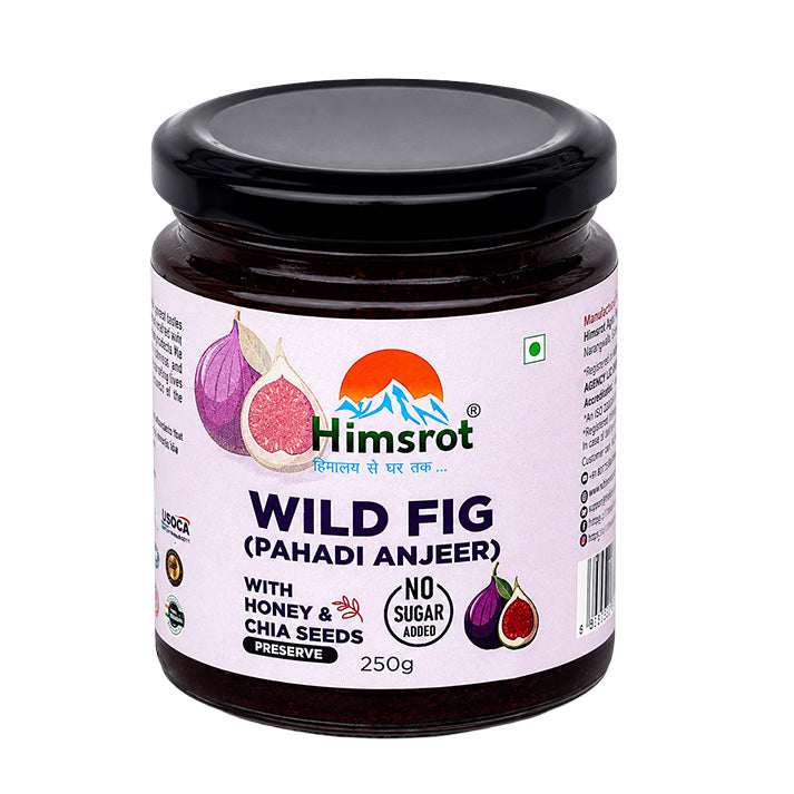 Himsrot Wild Fig (Pahadi Anjeer) Jam (Preserve) with Honey & Chia Seeds | 250gm
