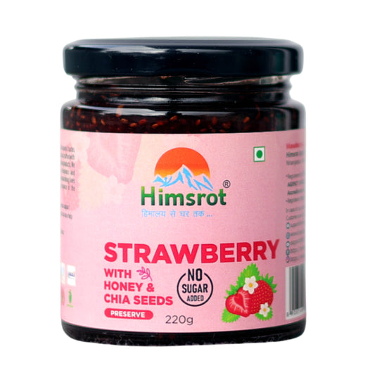Himsrot Strawberry Preserve with Honey & Chia Seeds 220gm