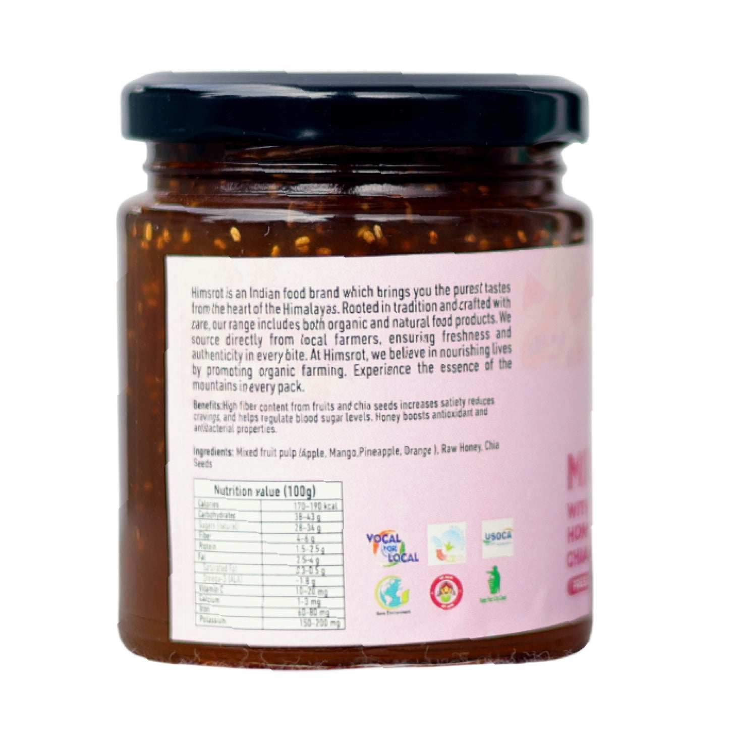 Himsrot Mixed Fruit Preserve with Honey & Chia Seeds 250gm