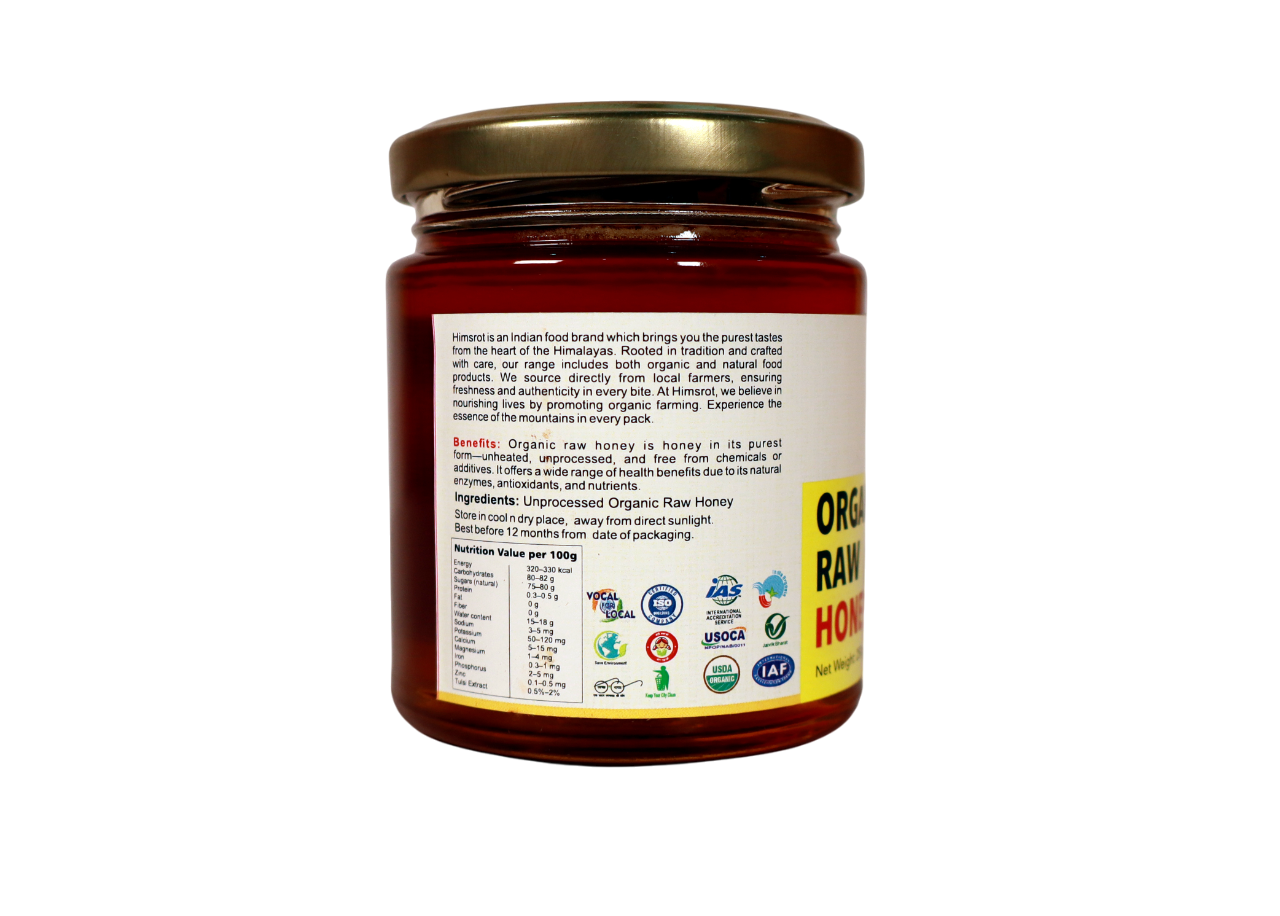 Himsrot Organic Raw Honey, 250g