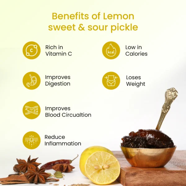 Himsrot Lemon Sweet & Sour Pickle Achar, 200g