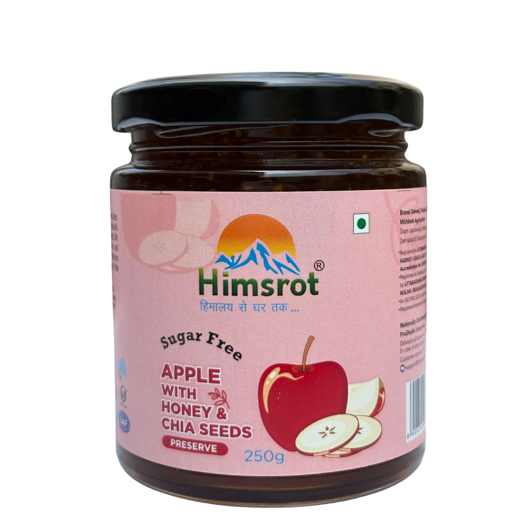 Himsrot Apple Preserve with Honey & Chia Seeds 250gm