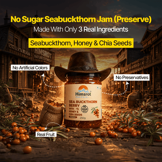 Himsrot Seabuckthorn Berry Jam (Preserve) With Honey & Chia Seeds | 250gm