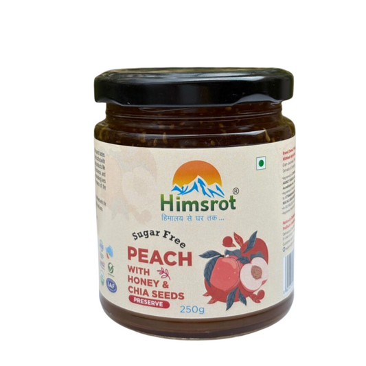 Himsrot Peach Preserve with Honey & Chia Seeds 250gm