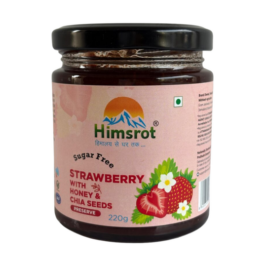 Himsrot Strawberry Preserve with Honey & Chia Seeds 220gm
