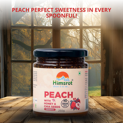Himsrot Peach Preserve with Honey & Chia Seeds 250gm