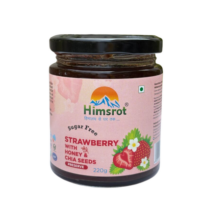 Himsrot Strawberry Preserve with Honey & Chia Seeds 220gm