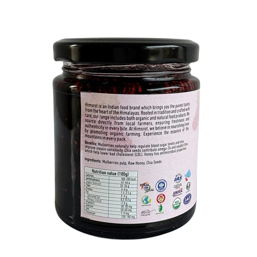 Himsrot Mulberry Preserve with Honey & Chia Seeds 220gm