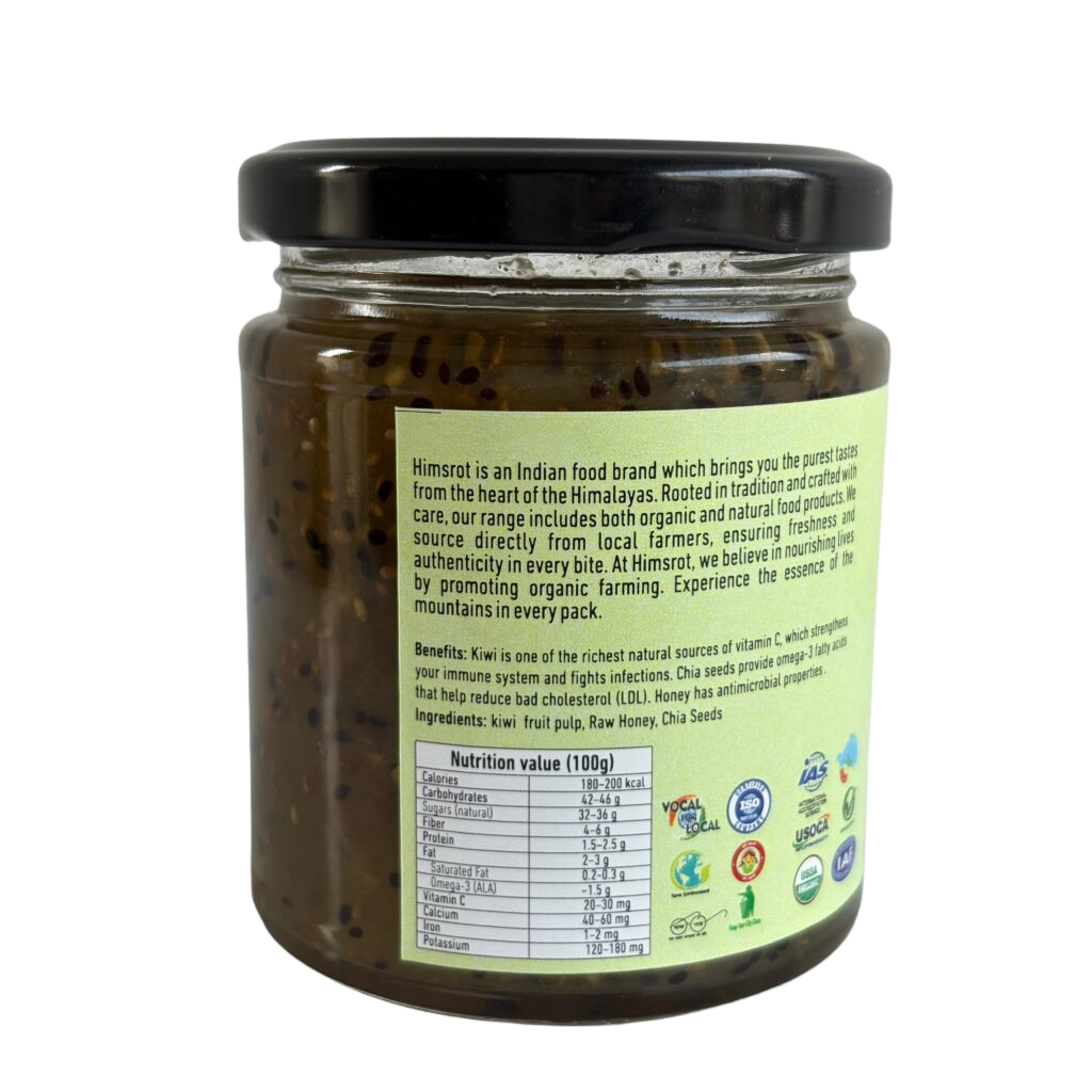 Himsrot Kiwi Preserve with Honey & Chia Seeds 220gm