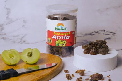 Himsrot Dried Premium Amla Candies (No Sugar) from Himalayas 100% Natural, 200g