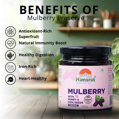 Himsrot Mulberry Preserve with Honey & Chia Seeds 220gm