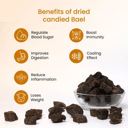 Himsrot Healthy Dried Bael Candy from the Himalayas 100% Natural Sun Dried Fruits, 200g