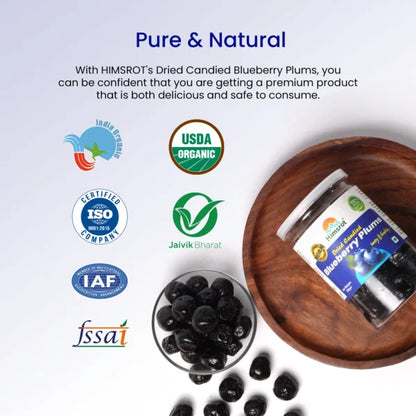 Dried Blueberries Healthy Whole Dry Blueberry Plums, 200g