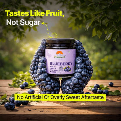 Himsrot Blueberry Jam (Preserve) with Honey & Chia Seeds | 220gm