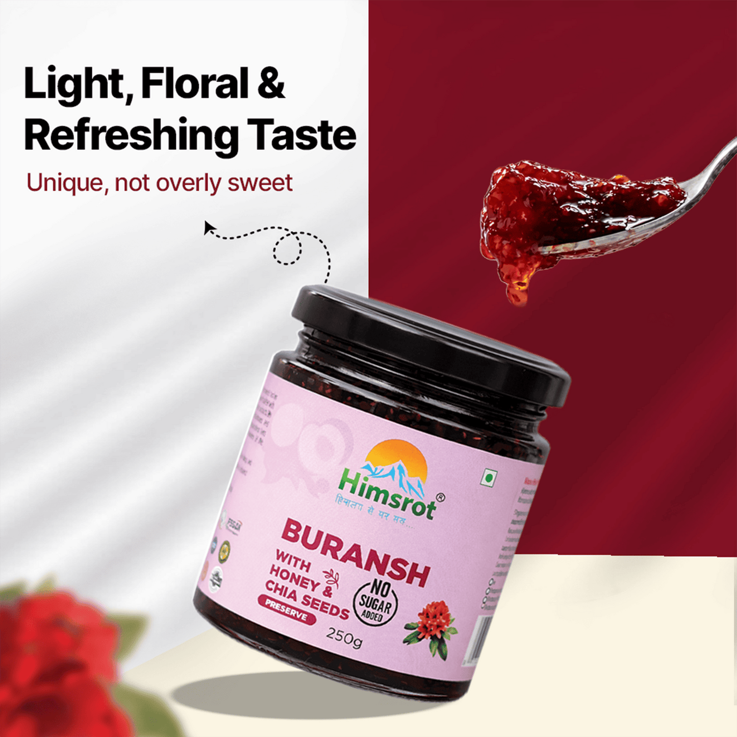 Himsrot Buransh Jam (Preserve) With Honey & Chia Seeds | 250gm