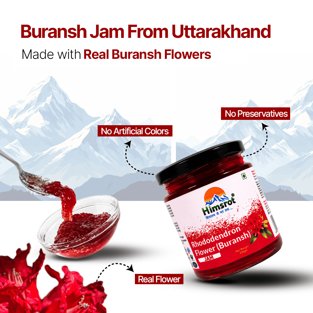 Blueberry Jam With Honey & Chia Seeds + Buransh Jam