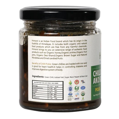 Himsrot Green Chilli Sweet & Sour Pickle Achar, 200g