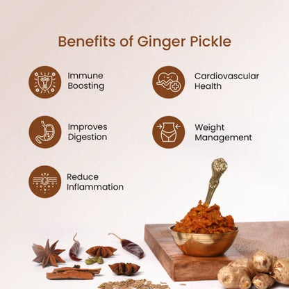 Himsrot Organic Ginger Pickle Adarak Achar, 200g