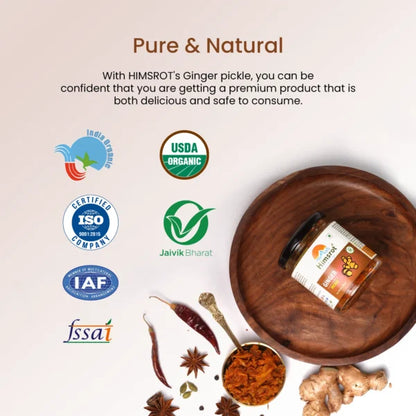 Himsrot Organic Ginger Pickle Adarak Achar, 200g