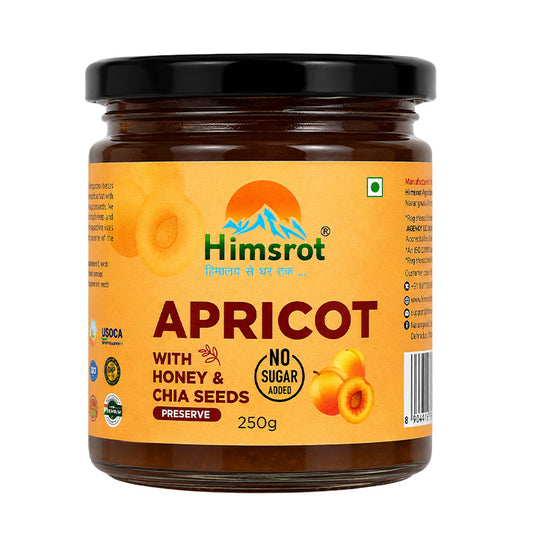 Himsrot Apricot Jam (Preserve) with Honey & Chia Seeds | 250gm