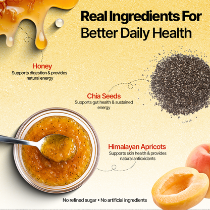 Himsrot Apricot Jam (Preserve) with Honey & Chia Seeds | 250gm