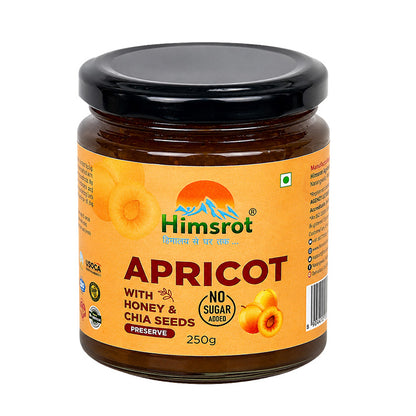 Himsrot Apricot Jam (Preserve) with Honey & Chia Seeds | 250gm