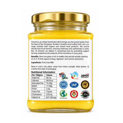 Himsrot Desi Cow Ghee | Pure, Natural & Traditional | 200gm