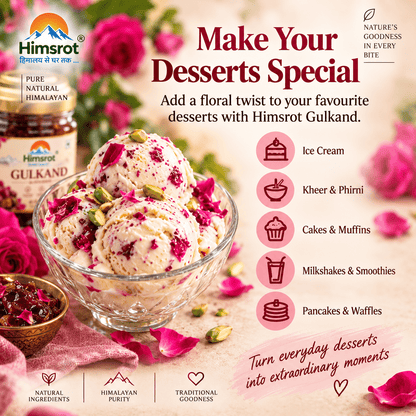 Himsrot Gulkand With Dhaaga Mishri & Honey | Pure, Natural & Himalayan | 300gm