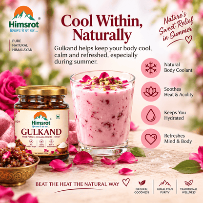 Himsrot Gulkand With Dhaaga Mishri & Honey | Pure, Natural & Himalayan | 300gm