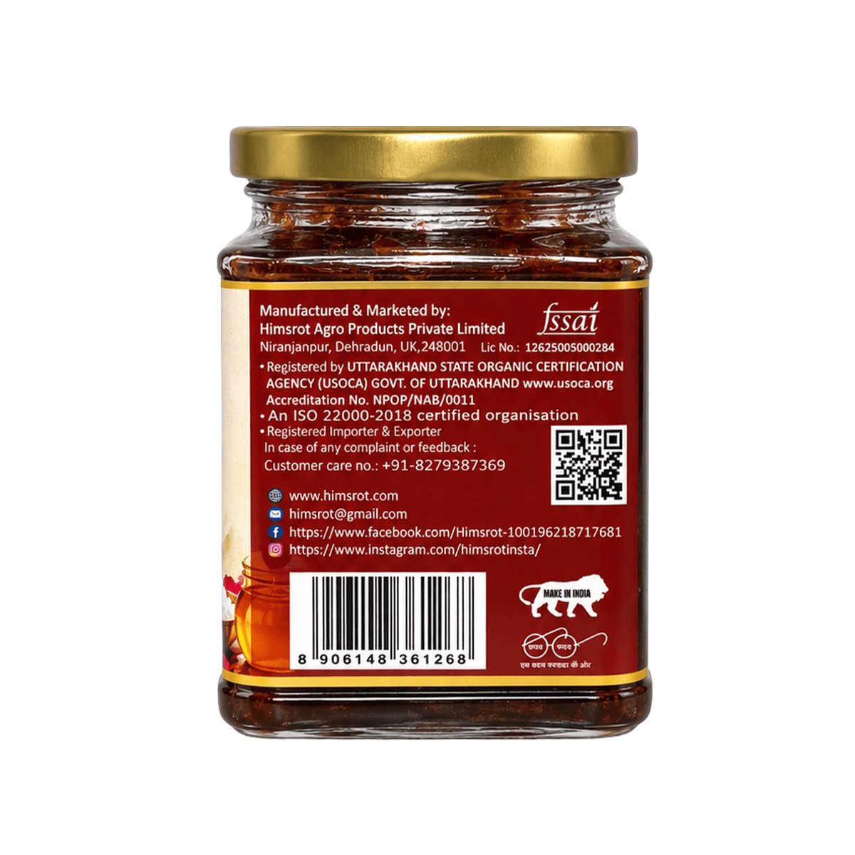 Himsrot Gulkand With Dhaaga Mishri & Honey | Pure, Natural & Himalayan | 300gm