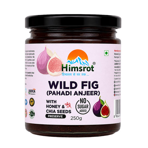 Himsrot Wild Fig (Pahadi Anjeer) Jam (Preserve) with Honey & Chia Seeds | 250gm