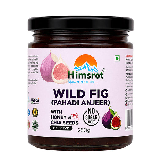 Himsrot Wild Fig (Pahadi Anjeer) Jam (Preserve) with Honey & Chia Seeds | 250gm