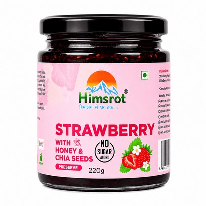 Himsrot Strawberry Preserve with Honey & Chia Seeds 220gm