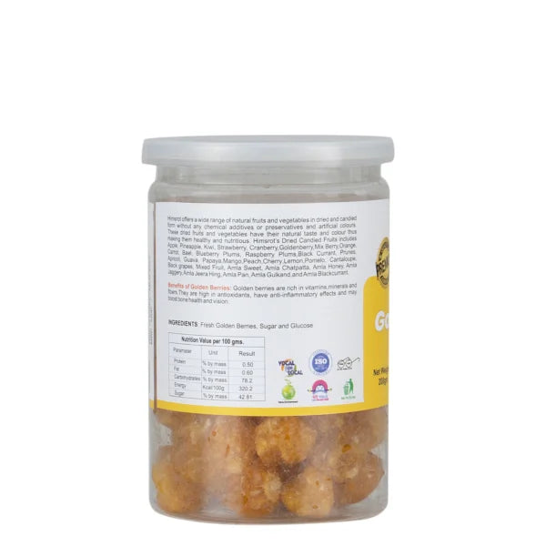 Himsrot Dried Golden Berries Healthy Whole Dry Golden Berry Fruit from Himalayas 100% Natural Sun Dried berries, 200g