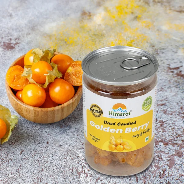Himsrot Dried Golden Berries Healthy Whole Dry Golden Berry Fruit from Himalayas 100% Natural Sun Dried berries, 200g