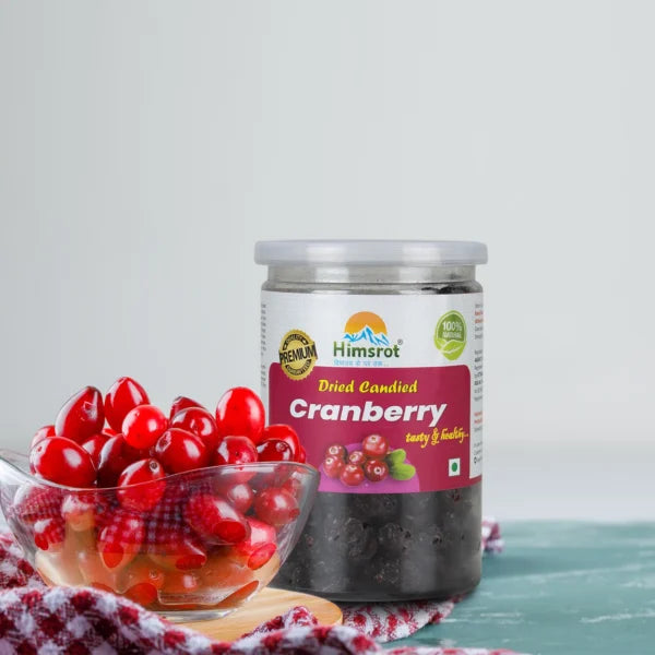 Himsrot Dried Cranberry Healthy Whole Dry Cranberry Fruit from Himalayas 100% Natural Sun Dried Berries, 200g