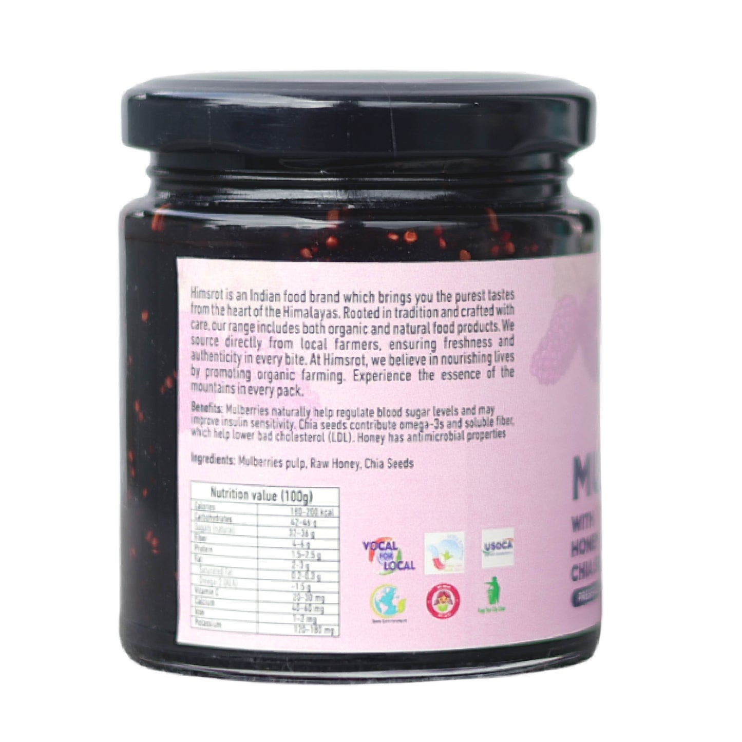 Himsrot Mulberry Preserve with Honey & Chia Seeds 220gm