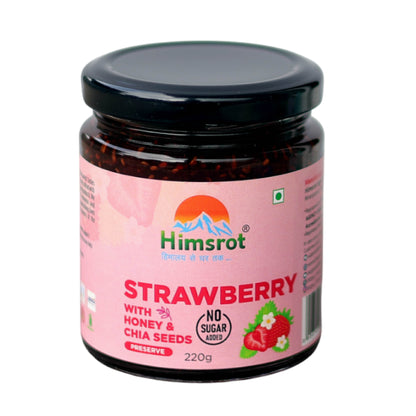 Himsrot Strawberry Preserve with Honey & Chia Seeds 220gm