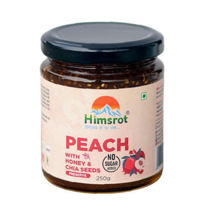 Himsrot Peach Preserve with Honey & Chia Seeds 250gm