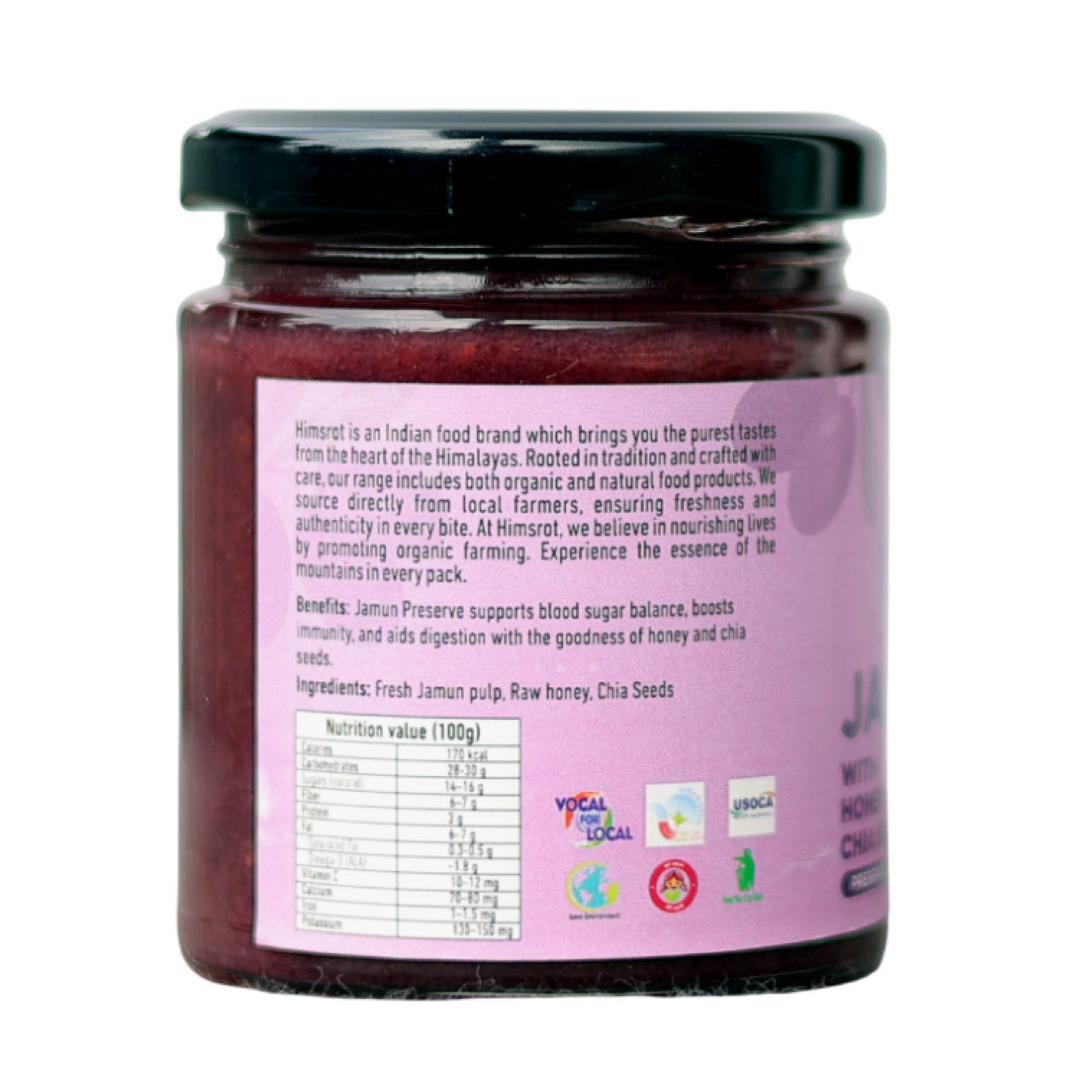 Himsrot Jamun Preserve with Honey & Chia Seeds 250gm