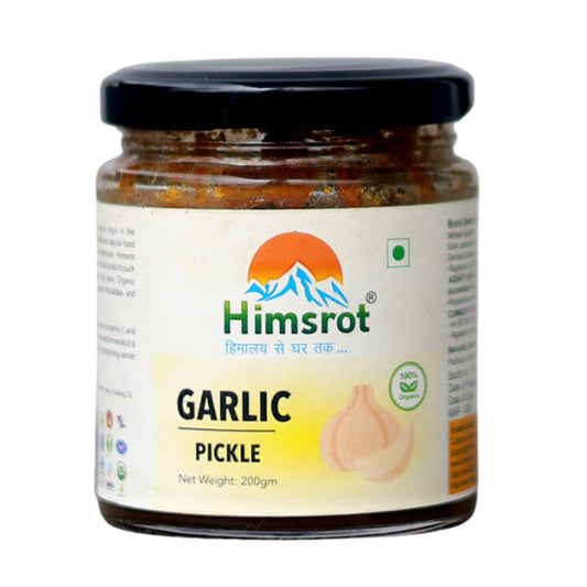 Himsrot Organic Garlic Pickle Lehsun Achar, 200g