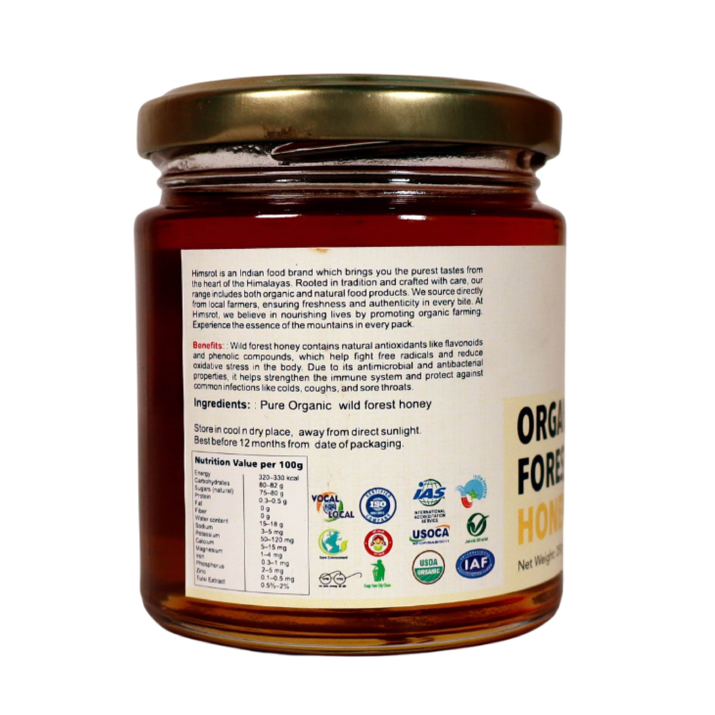 Himsrot Organic Wild Forest Honey,250g