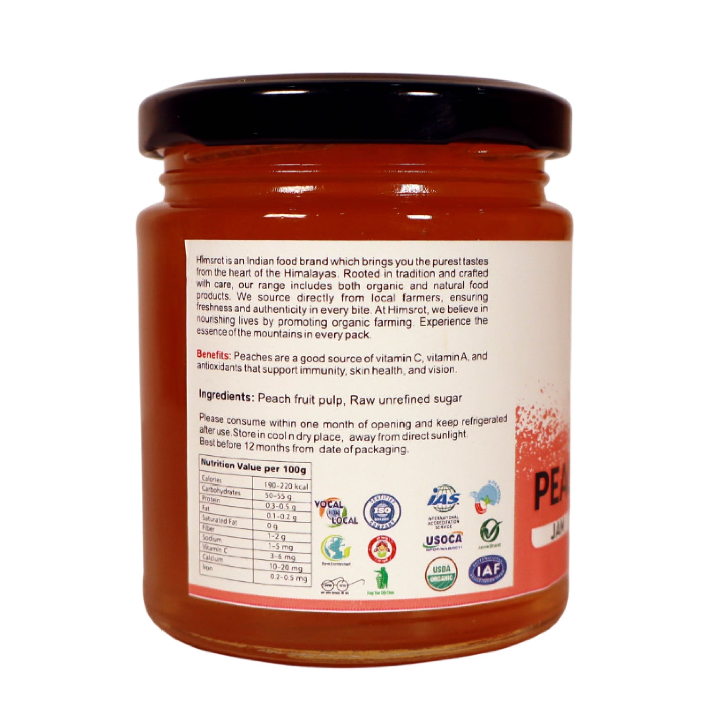 Himsrot Peach Jam 250g