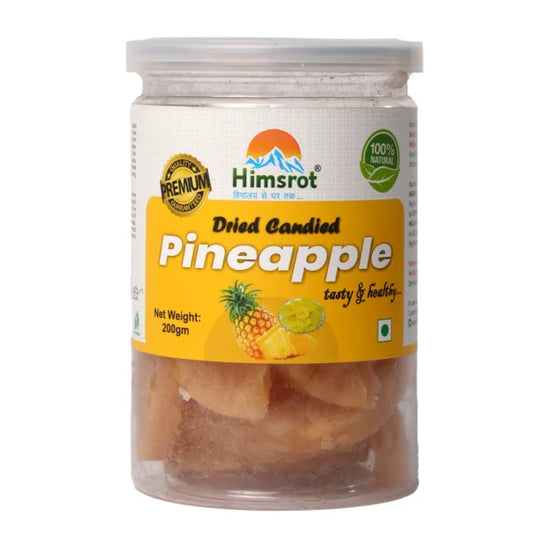 Himsrot Healthy Dried Pineapple Fruit Slices from Himalayas 100% Natural Sun Dried Fruits, 200g